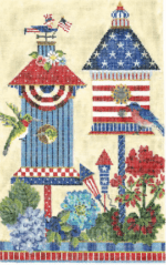 Kelly Clark Needlepoint - 4th of July Birdhouse